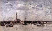 Eugene Boudin Le Port a Anvers oil painting